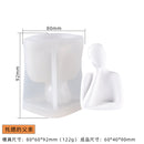 Gran 3D romántico pareja retrato amantes vela de silicona molde tallado arte aromaterapia yeso decoración del hogar molde regalo de boda