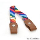 Child Kids Buckle-Free Elastic Belt No Buckle Stretch Canvas Belt For Boys Girls Adjustable Children Belts For Jeans Pants