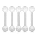 Cerradura de cajón de seguridad para bebés, cerraduras de cajón de gabinete de mano antipellizcos, hebilla de seguridad blanca de plástico para niños, protección para niños