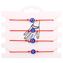 Amuleto clásico Evil Nazar Eye Charm Bracelet Red Black String Rope Pulseras de amistad trenzadas para mujeres Joyería de declaración