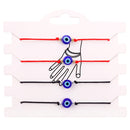 Amuleto clásico Evil Nazar Eye Charm Bracelet Red Black String Rope Pulseras de amistad trenzadas para mujeres Joyería de declaración