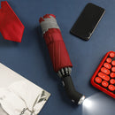 Automatic Umbrella Woman Reflective Stripe Reverse Led Light Umbrella Three Folding Inverted 10 Ribs Windproof Umbrellas Travel