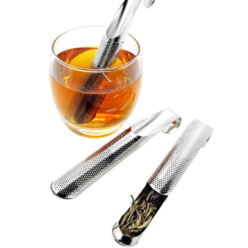 Colador de té Increíble Infusor de té de acero inoxidable Diseño de tubo Tacto Sensación de buen soporte Herramienta Cuchara de té Filtro infusor