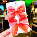 ¡Novedad de 2022! Accesorios para el cabello con lazo para niñas pequeñas, Clips rojos de red para niñas de verano, horquillas para bebés, pinzas para el cabello para niños, regalos