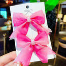 ¡Novedad de 2022! Accesorios para el cabello con lazo para niñas pequeñas, Clips rojos de red para niñas de verano, horquillas para bebés, pinzas para el cabello para niños, regalos