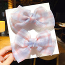 ¡Novedad de 2022! Accesorios para el cabello con lazo para niñas pequeñas, Clips rojos de red para niñas de verano, horquillas para bebés, pinzas para el cabello para niños, regalos