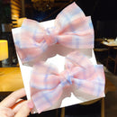 ¡Novedad de 2022! Accesorios para el cabello con lazo para niñas pequeñas, Clips rojos de red para niñas de verano, horquillas para bebés, pinzas para el cabello para niños, regalos