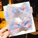 ¡Novedad de 2022! Accesorios para el cabello con lazo para niñas pequeñas, Clips rojos de red para niñas de verano, horquillas para bebés, pinzas para el cabello para niños, regalos