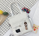 Women Backapck New Cute Bear Cartoon Canvas Bag Female Fashion Cool Girl Student School Class Shoulder Crossbody Messenger Bag