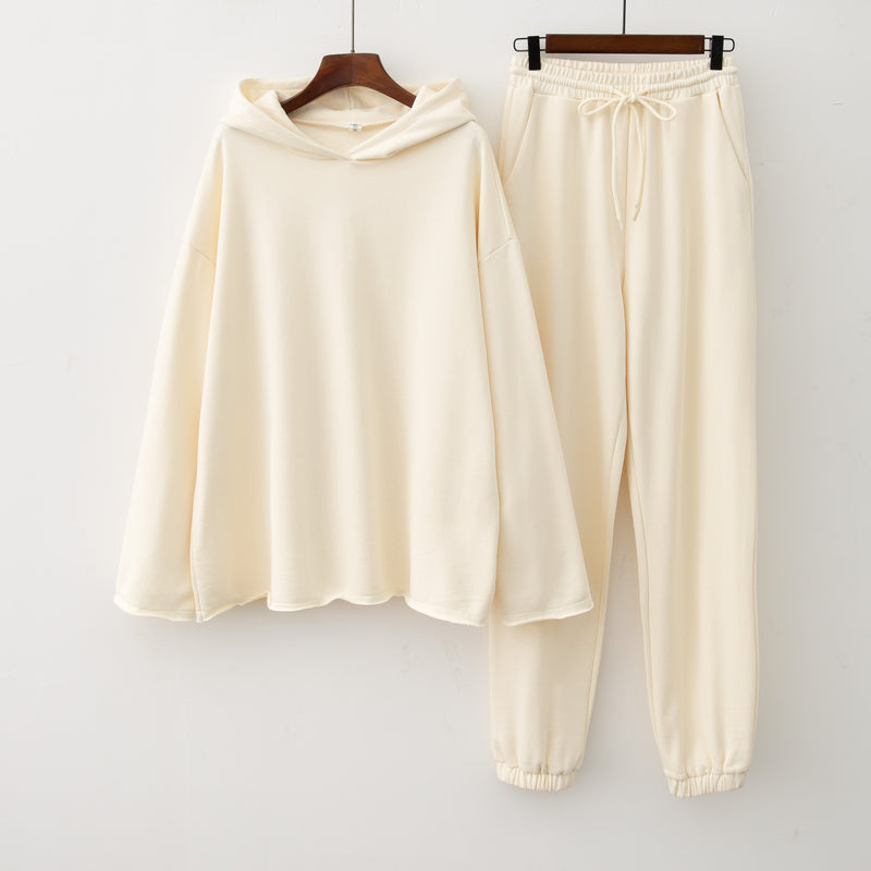 New design 2021 Women fashion sweatshirt sets Casual Spring Summer Wild leg pants suit Cotton