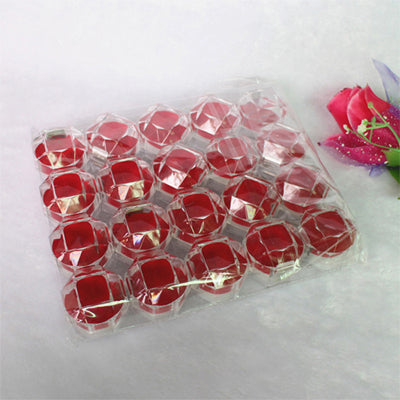 20 unids/lote 3 opciones de color gran oferta paquete de joyería caja de pendientes de anillo acrílico transparente caja de joyería de embalaje de boda