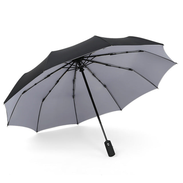 Double Layer Windproof Women&#39;s Automatic Umbrella Female Male Ten Bone Three Folding  Men&#39;s Umbrella Large Rain Business Parasol