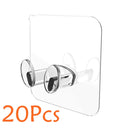 20 Pcs Wall Storage Hook Punch-free Power Plug Socket Holder Kitchen Stealth Hook Wall Adhesive Hanger Bathroom