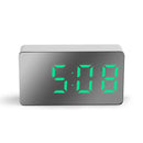 Mirror Table Clock Multifunctional Digital Alarm Snooze Display Time Night LED Light Desk Desktop Home Decor Gifts for Children