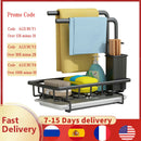 Soporte de esponja, organizador de cocina, escurridor de platos, cepillo para encimera, jabonera, escurridor, bandeja para fregadero, escurridor de Platos