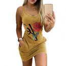 Dress for women 2022 Sleeveless Print Bodycon Mini Strap Dress Women Floral Dress Vestidos Summer 2022 Mini Sleeveless Vestidos