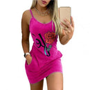 Dress for women 2022 Sleeveless Print Bodycon Mini Strap Dress Women Floral Dress Vestidos Summer 2022 Mini Sleeveless Vestidos