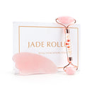 Natural Facial Massager Face Roller Gua Sha Scraper Double Heads Jade Stone Roller Skin Care Rose Quartz Massage for Face Body