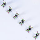 ncmama 12pcs/set Mini Rhinestone No-Slip Grips Hair Clips for Women Girls Glitter Teeth Metal Clamps Flower Hair Accessories