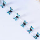 ncmama 12pcs/set Mini Rhinestone No-Slip Grips Hair Clips for Women Girls Glitter Teeth Metal Clamps Flower Hair Accessories