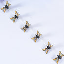 ncmama 12pcs/set Mini Rhinestone No-Slip Grips Hair Clips for Women Girls Glitter Teeth Metal Clamps Flower Hair Accessories