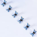 ncmama 12pcs/set Mini Rhinestone No-Slip Grips Hair Clips for Women Girls Glitter Teeth Metal Clamps Flower Hair Accessories