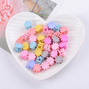 ncmama 12pcs/set Mini Rhinestone No-Slip Grips Hair Clips for Women Girls Glitter Teeth Metal Clamps Flower Hair Accessories