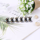 ncmama 12pcs/set Mini Rhinestone No-Slip Grips Hair Clips for Women Girls Glitter Teeth Metal Clamps Flower Hair Accessories