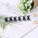 ncmama 12pcs/set Mini Rhinestone No-Slip Grips Hair Clips for Women Girls Glitter Teeth Metal Clamps Flower Hair Accessories