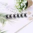 ncmama 12pcs/set Mini Rhinestone No-Slip Grips Hair Clips for Women Girls Glitter Teeth Metal Clamps Flower Hair Accessories