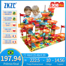 77-308 Uds carrera de canicas bloque grande Compatible ciudad bloques de construcción embudo tobogán bloques DIY ladrillos grandes juguetes para niños regalo