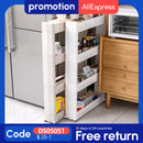Mobile storage shelf Interspace Gap shelf kitchen storage shelf Bathroom storage rack Fridge side seam finishing rack