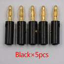 10pcsAudio Speaker Screw Banana Gold Plate Plugs Connectors 4mm IN STOCK FREE SHIPPING Black Red Facotry Online Wholesale Golden