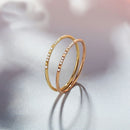 Hot Sale Solid AU750 Gold Channel Setting Ring Wedding Ring Band
