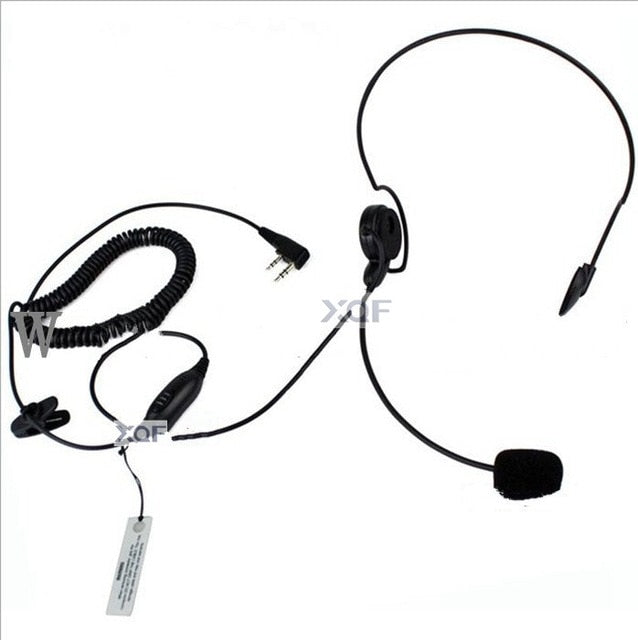 Tactical Radio Headset Aurikularer einseitiger Kopfhörer mit Mic Finger PTT Ecouteur Radfahren Feldkopfhörer für Kenwood Baofeng