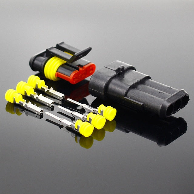 2-5 Sets Kit 2 Pin 1/2/3/4/5/6 Pins Way AMP Super Seal Wasserdichter elektrischer Kabelstecker für wasserdichten Autostecker