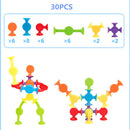 16-48pcs/set Pop Little Suckers Assembled Sucker Suction Cup Educational Building Block Toy Girl&amp;Boy Kids Gifts Fun Game