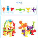 16-48pcs/set Pop Little Suckers Assembled Sucker Suction Cup Educational Building Block Toy Girl&amp;Boy Kids Gifts Fun Game