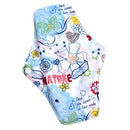 waterproof PUL printed  regular flow reusable Mama pads, super soft day use cloth menstrual pads with organic bamboo inner