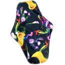 waterproof PUL printed  regular flow reusable Mama pads, super soft day use cloth menstrual pads with organic bamboo inner